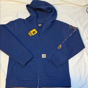 Carhartt Kids Navy Blue Zip-Up Hoodie